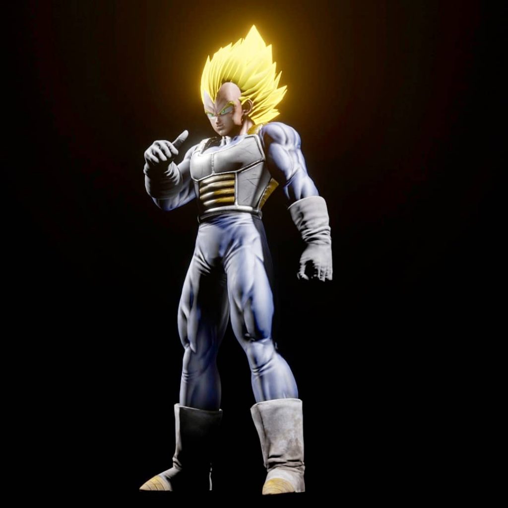 modélisation d'un personnage de la série Dragon ball z