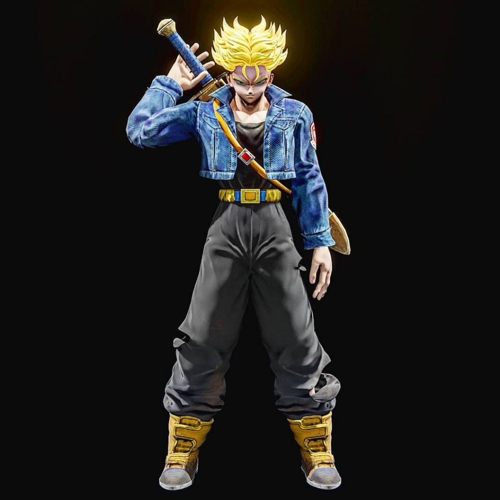 modélisation d'un personnage de la série Dragon ball z