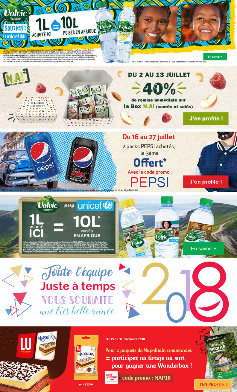 Réalisation de bannières pour le site Juste à temps