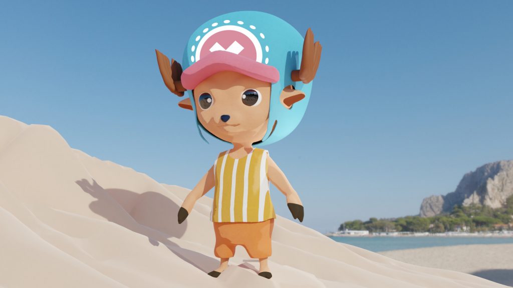 modélisation d'un personnage de la série One piece (chopper)