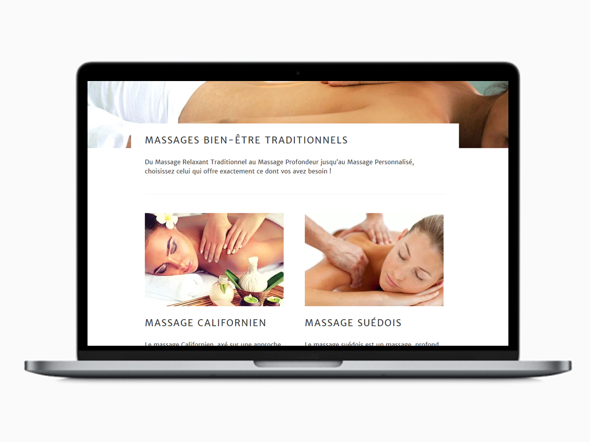 Réalisation du site massageessenciel.com