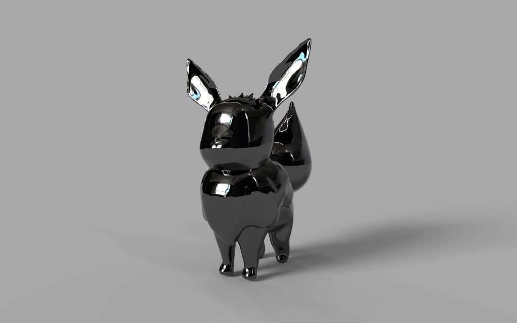 modélisation 3d et rendu chromé