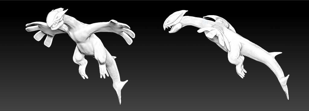 Modeling de Lugia sous zbrush
