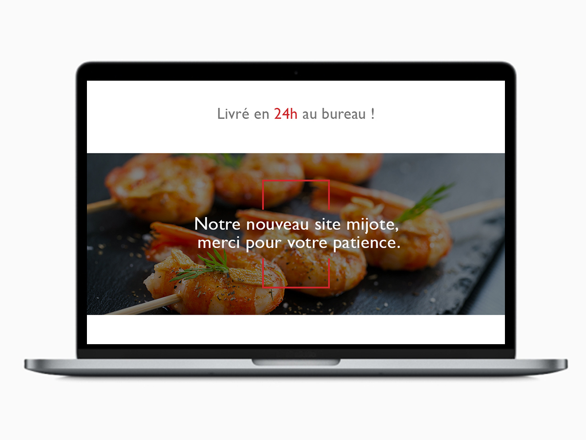 Réalisation de la page web juste à temps gourmet
