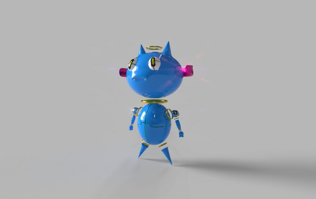 Modélisation d'un robot chat pour intégration dans un jeu vidéo